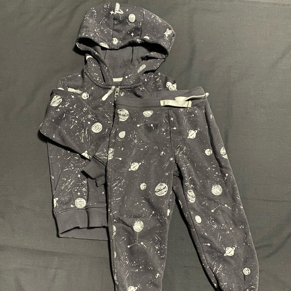 Carter’s Space Gray Jumpsuit with Space Designs